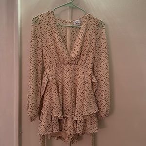 String of Love Romper, Beige
